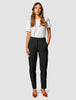 Essential Pants Tapered Black Silver Pinstripe