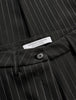 Essential Pants Wide Black Silver Pinstripe