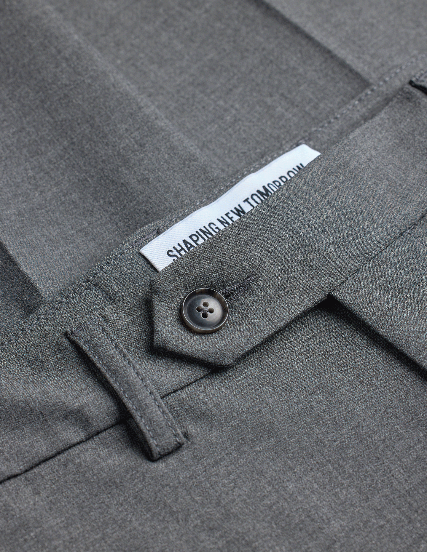 Essential Suit Pants Regular Dark Grey Melange