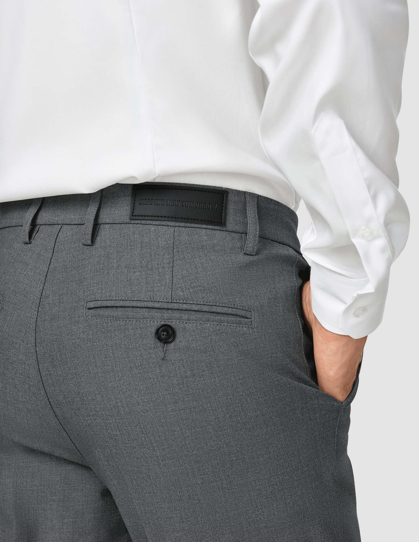 Essential Suit Pants Slim Dark Grey Melange