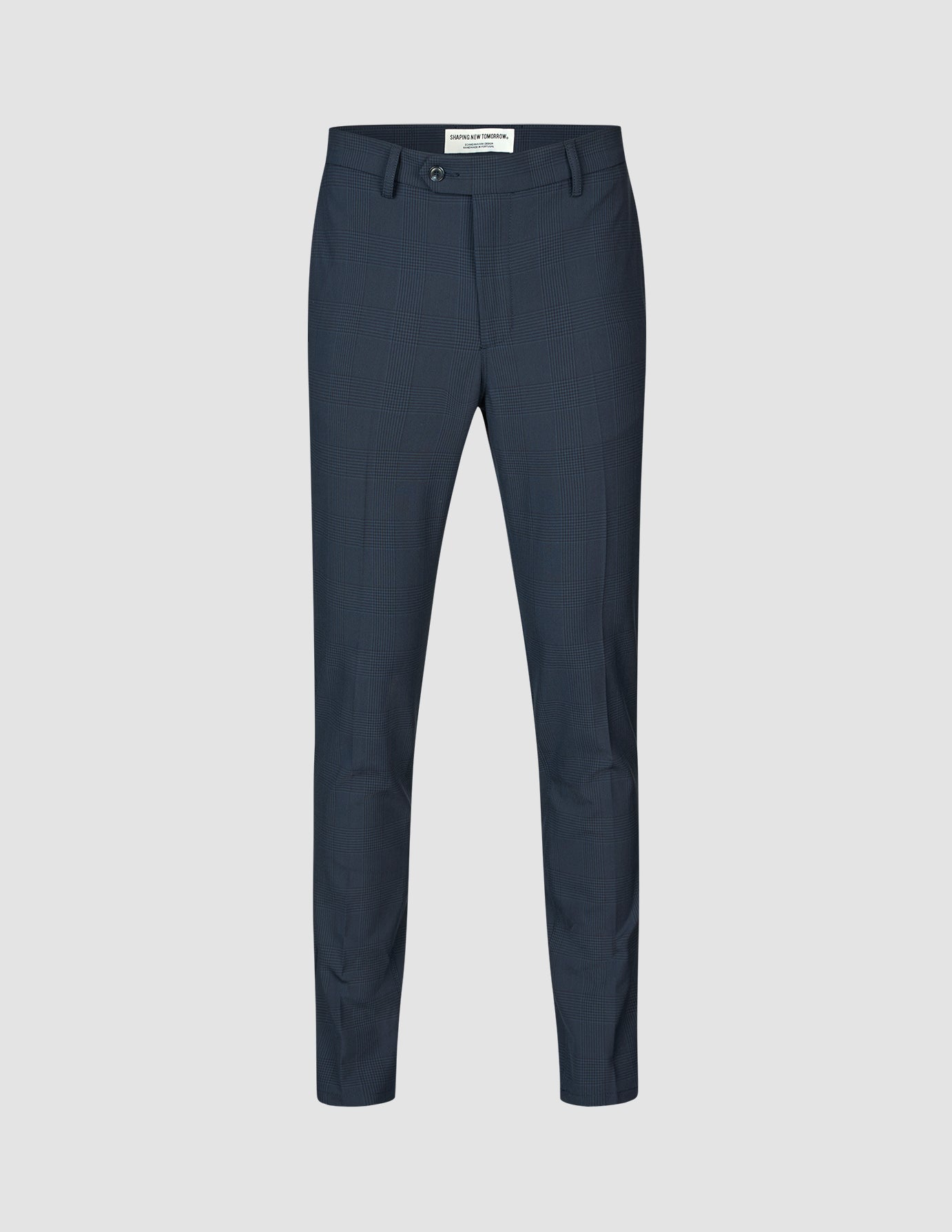 Essential Suit Pants Slim Dark Blue Check