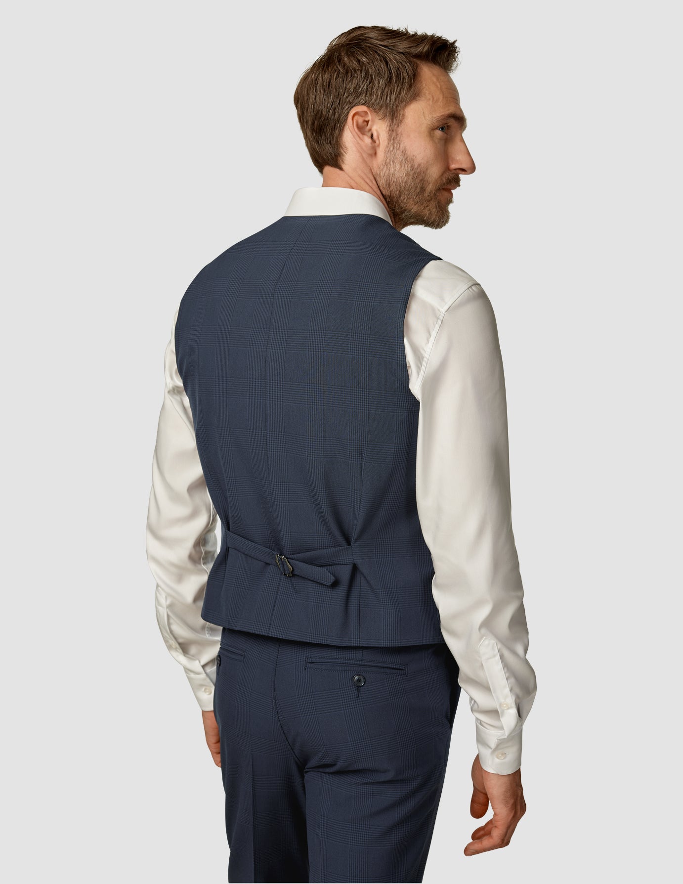 Essential Vest Dark Blue Check