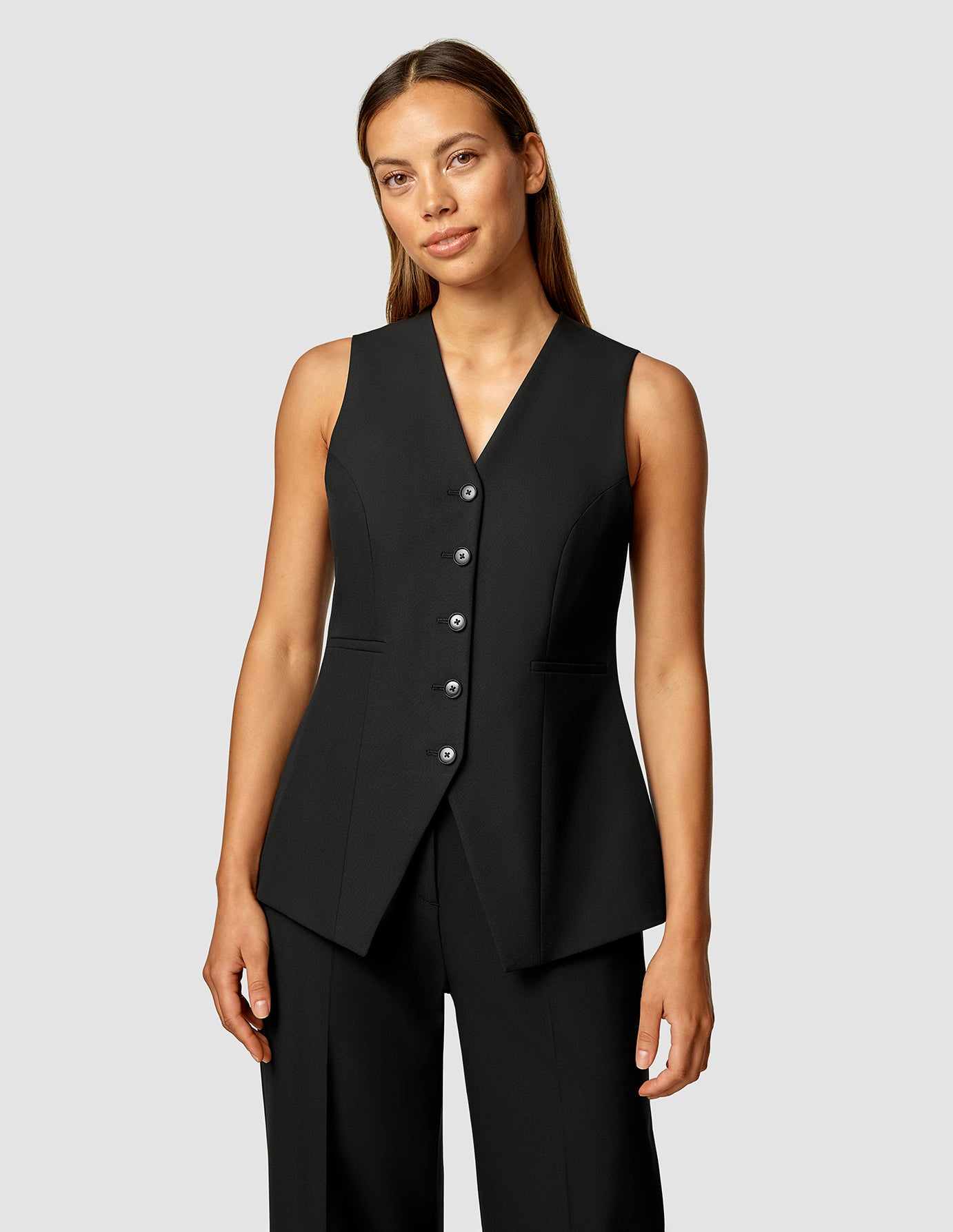 Essential Set Long Vest & Wide Pants