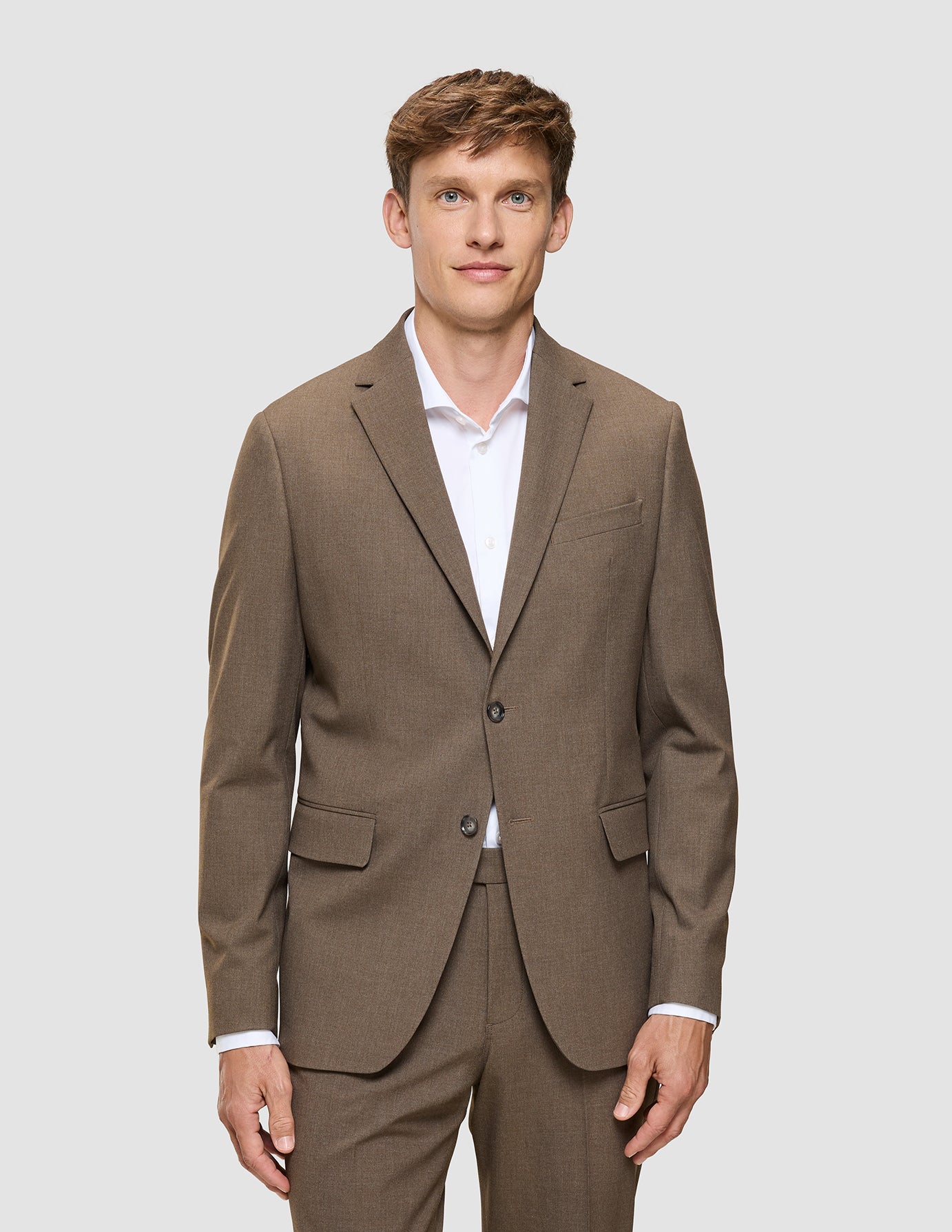 Essential Suit Saddle Brown Melange