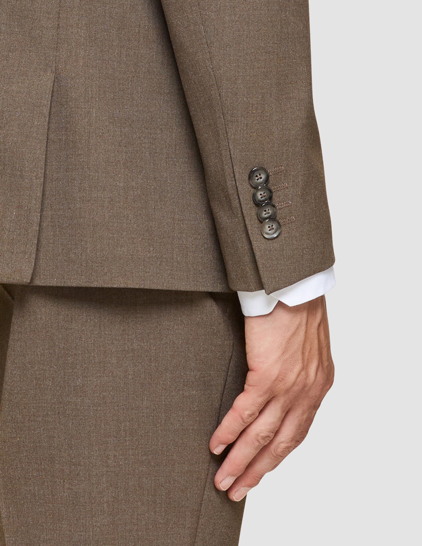 Essential Blazer Regular Saddle Brown Melange