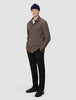 Essential Overshirt Saddle Brown Melange