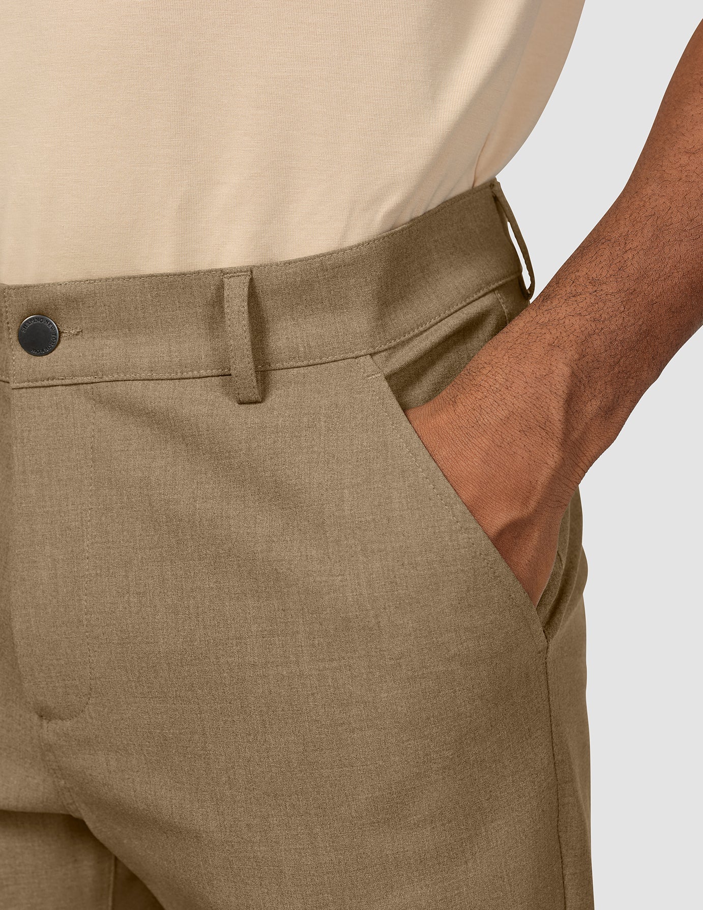 Essential Pants Slim Vintage Brown Melange