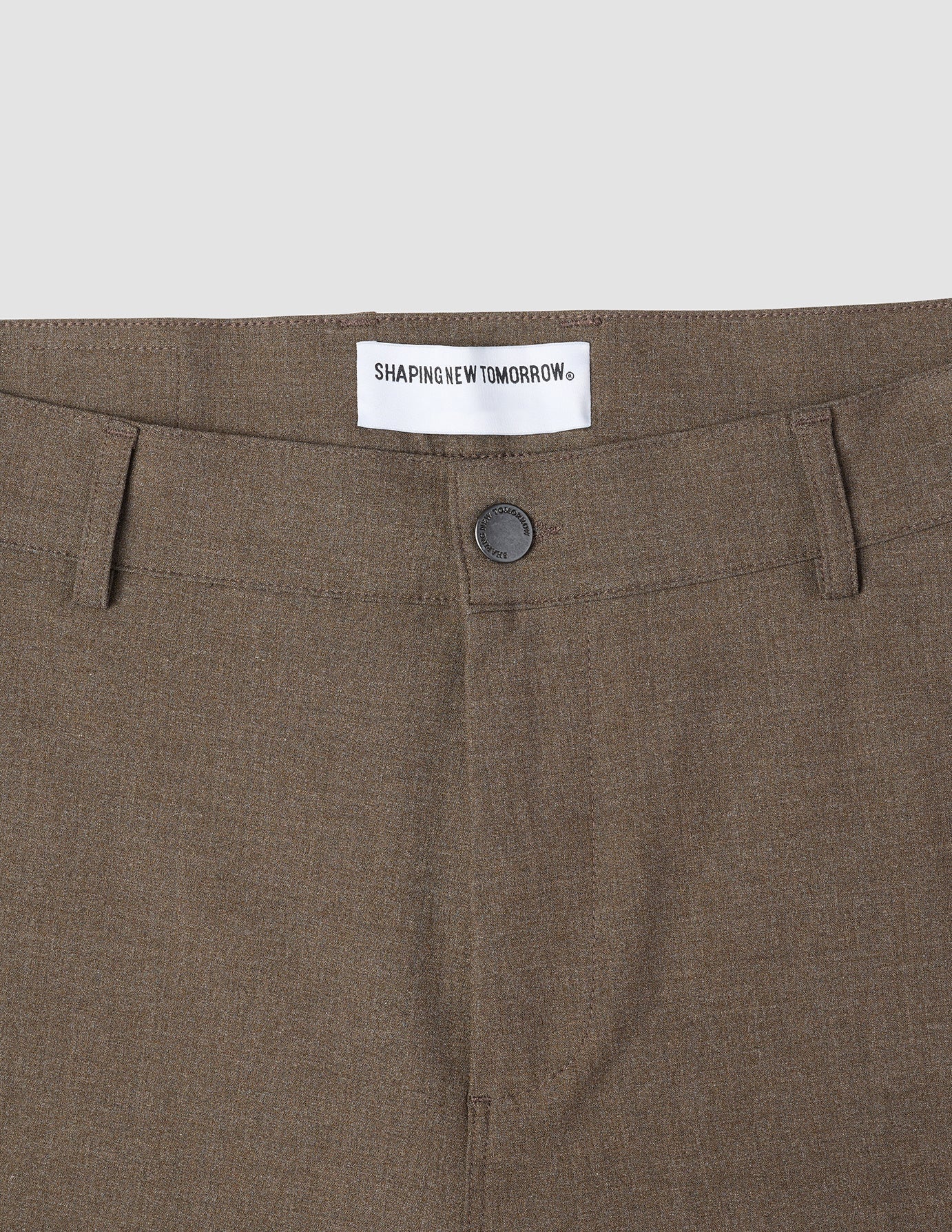 Essential Pants Slim Saddle Brown Melange