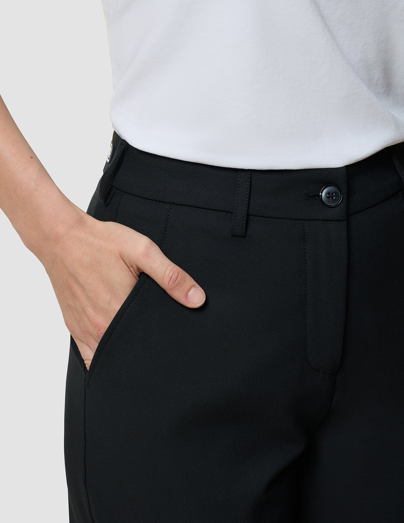 Essential Pants Straight Black