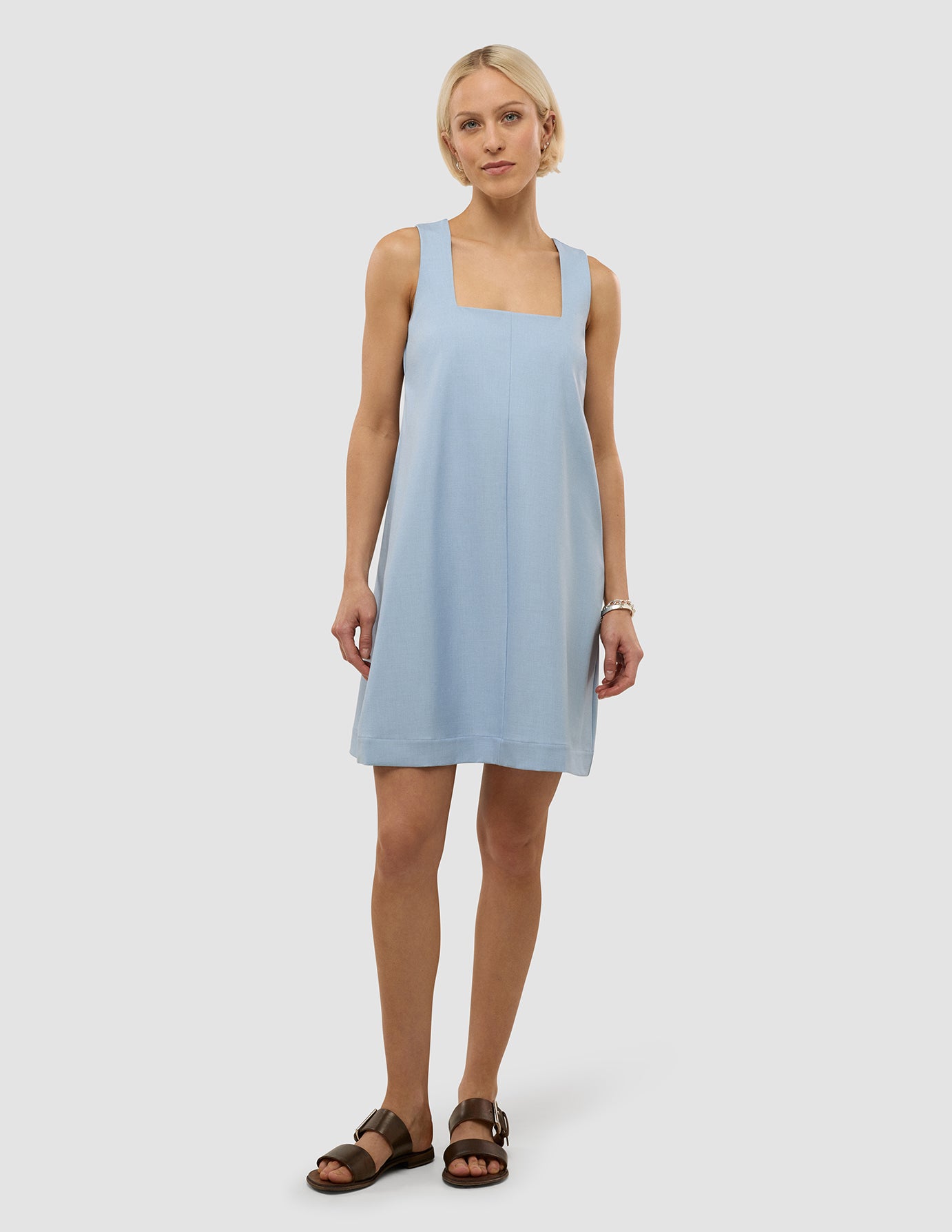 Women's Essential Spencer Dress Sky Blue Melange