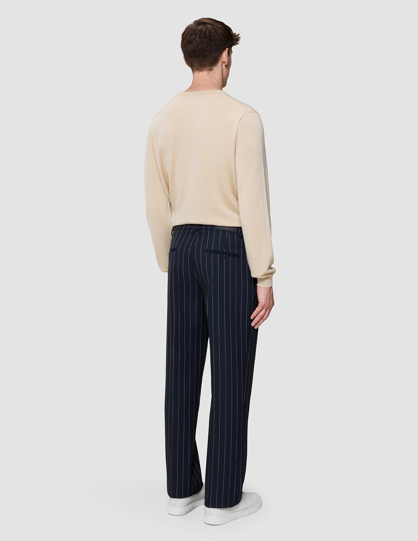 Essential Suit Pants Relaxed Fit Navy Stripes