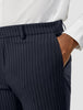 Essential Suit Pants Slim Navy Pinstripe