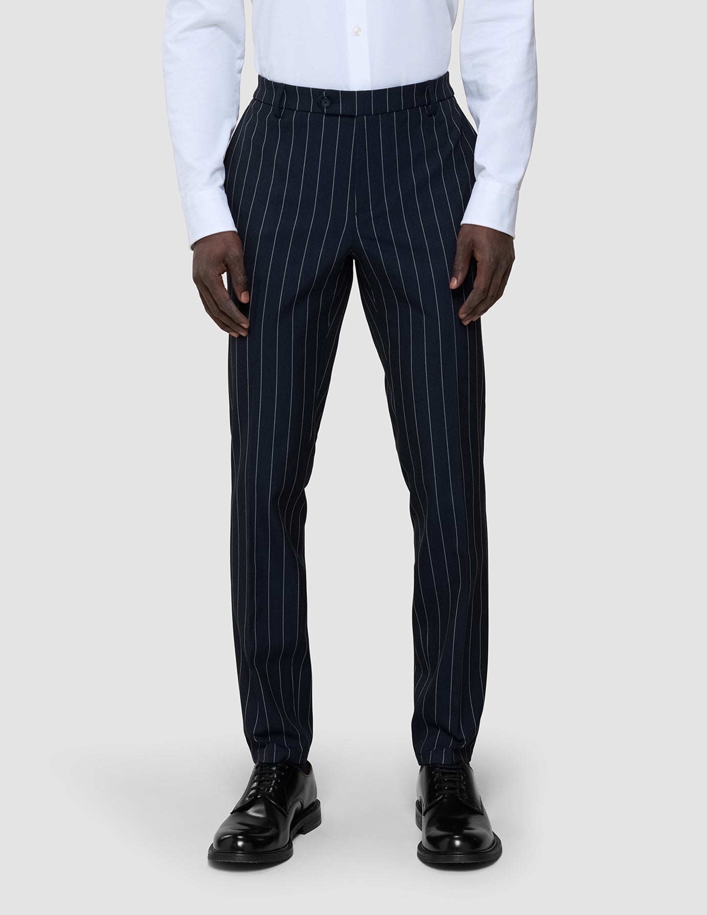 Essential Suit Pants Slim Navy Stripes
