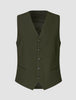 Essential Vest Moss Green Pinstripe