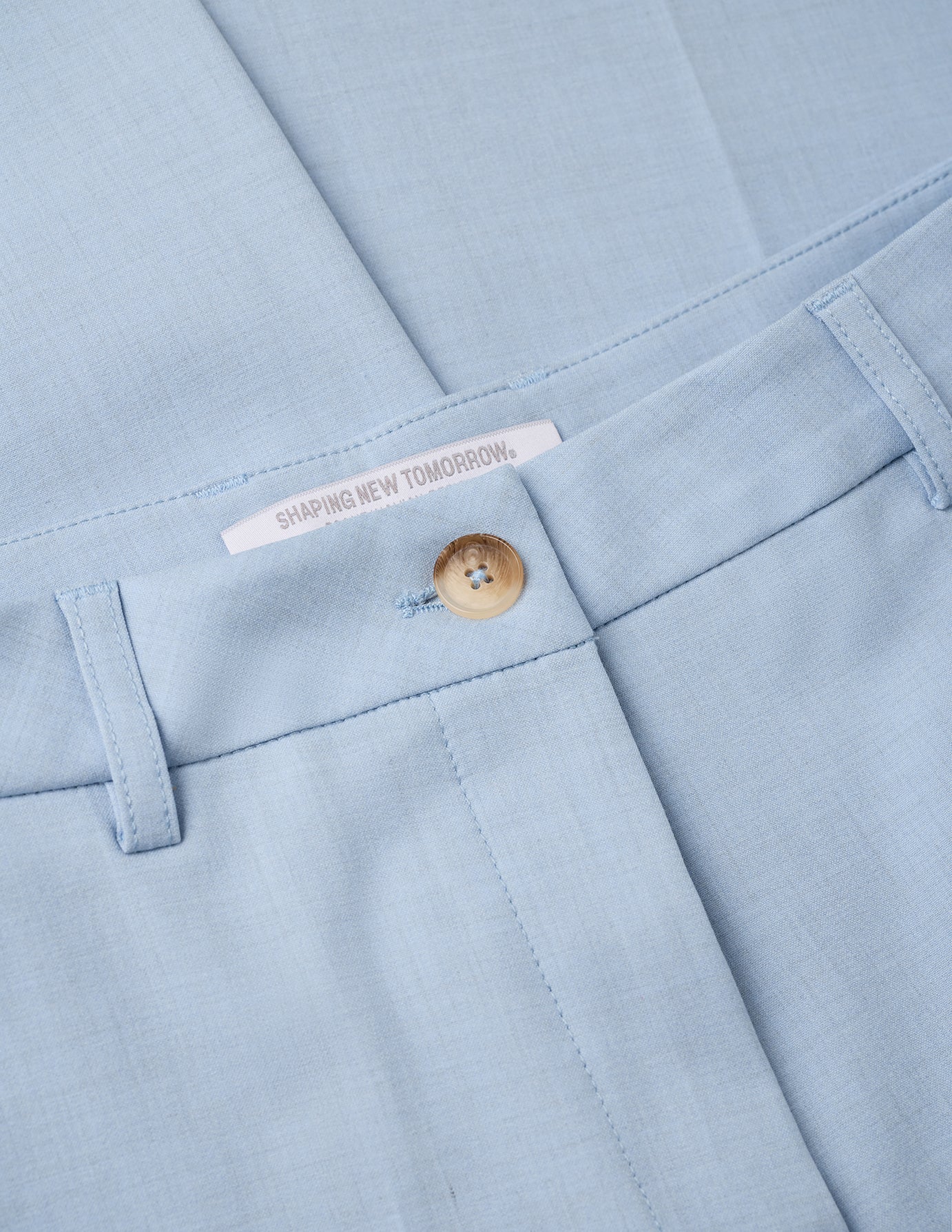 Essential Pants Wide Sky Blue Melange