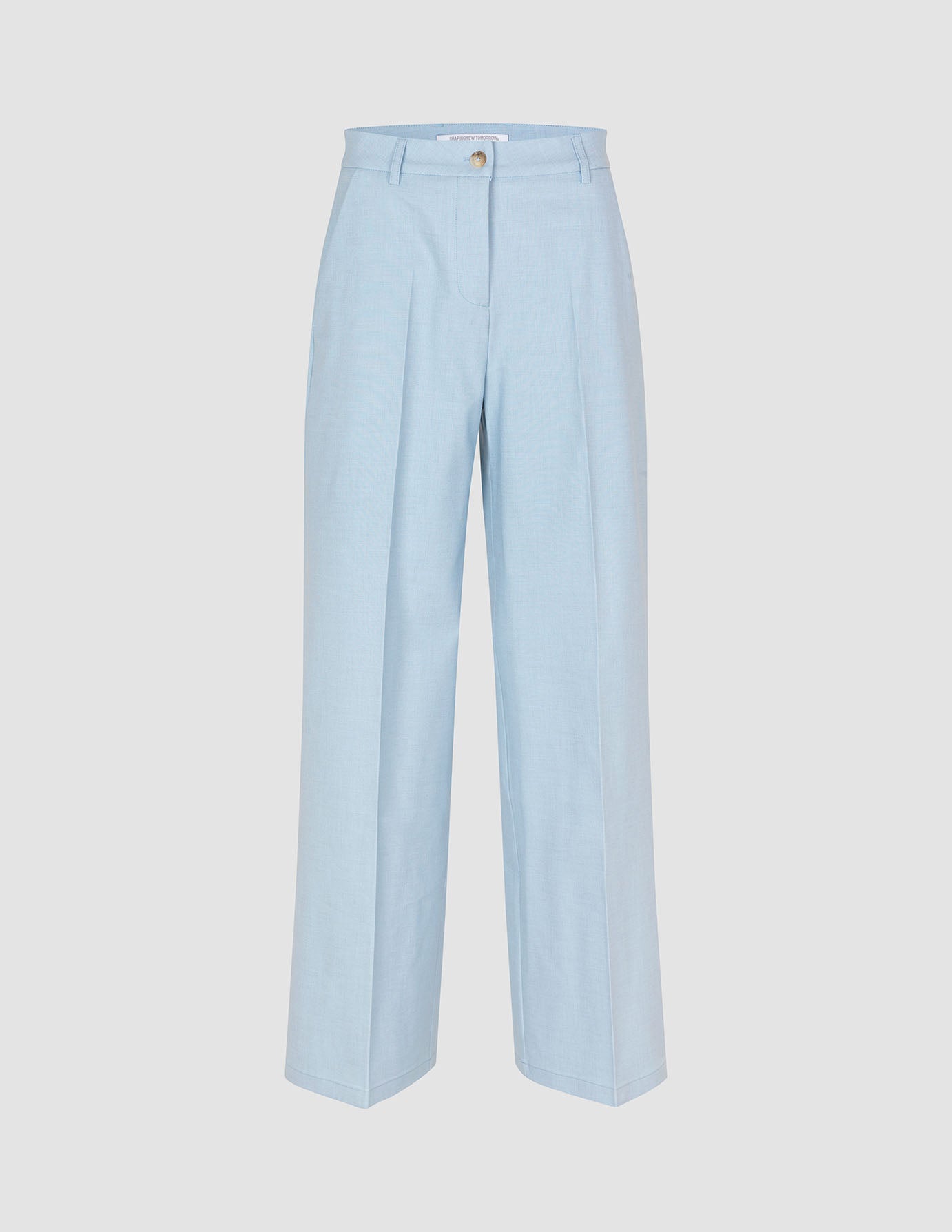 Essential Pants Wide Sky Blue Melange
