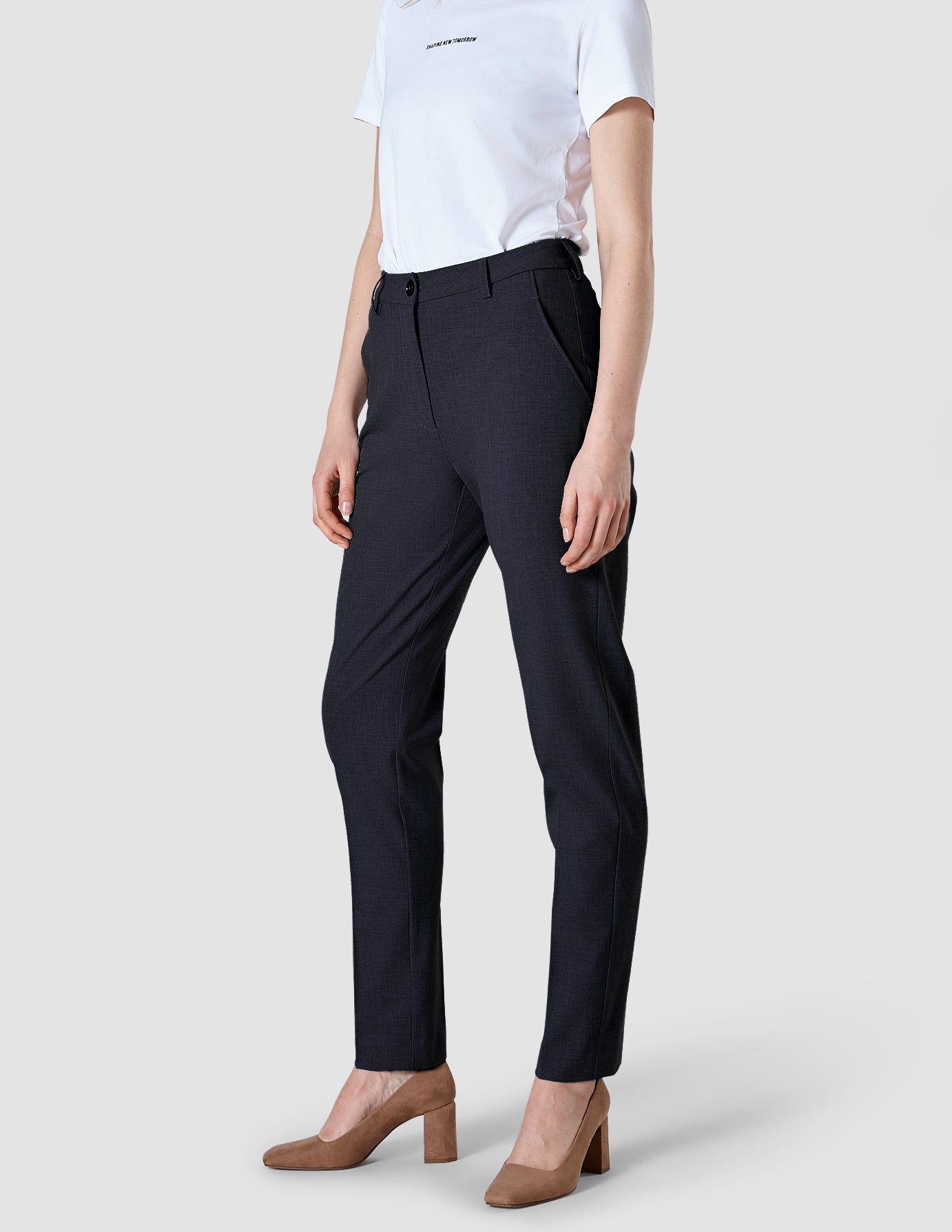 Women Tapered Essential Pants Midnight Blue SHAPING NEW TOMORROW