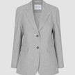 Essential Blazer Light Grey Pinstriped