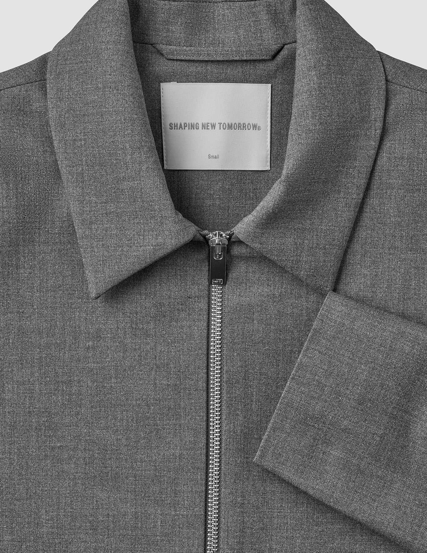 Essential Short Zip Jacket Dark Grey Melange