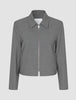 Essential Short Zip Jacket Dark Grey Melange