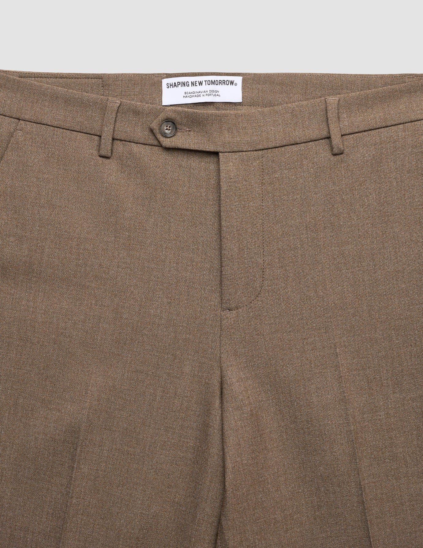 Essential Suit Pants Relaxed Fit Saddle Brown Melange