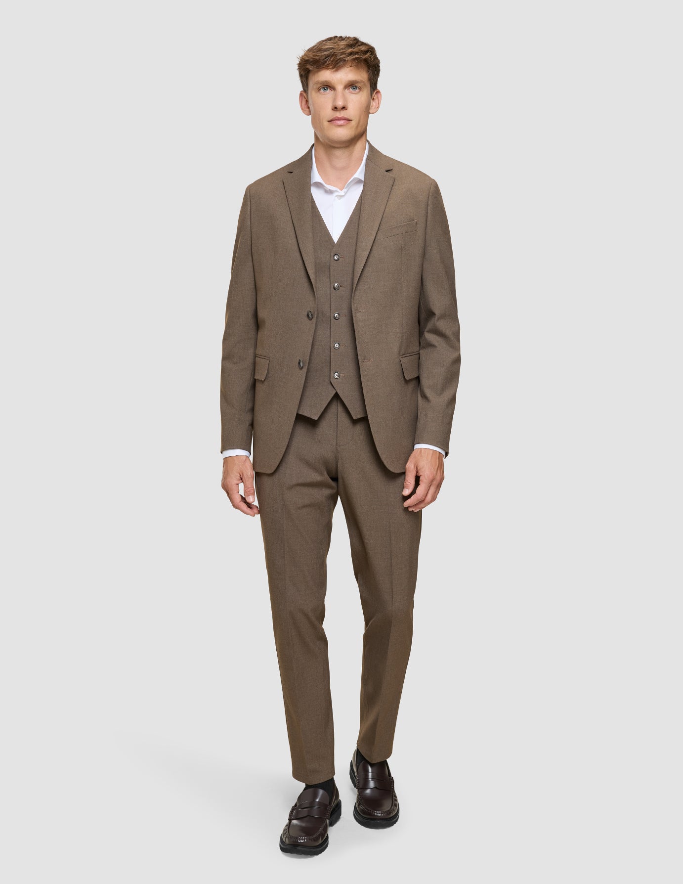 Essential Vest Saddle Brown Melange