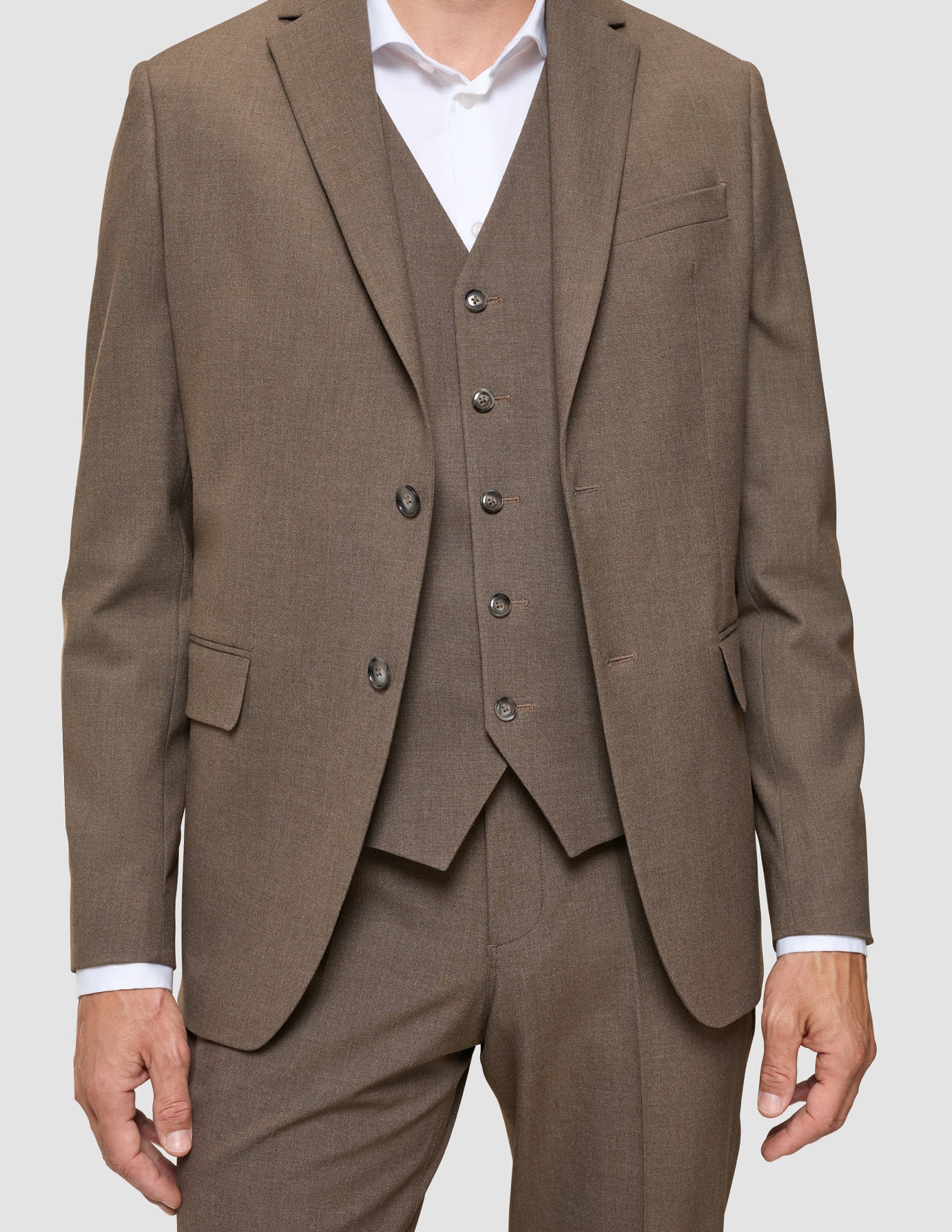 Essential Vest Saddle Brown Melange