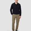 Everyday Knit Long Sleeve Polo Black