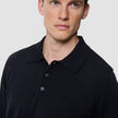 Everyday Knit Long Sleeve Polo Black