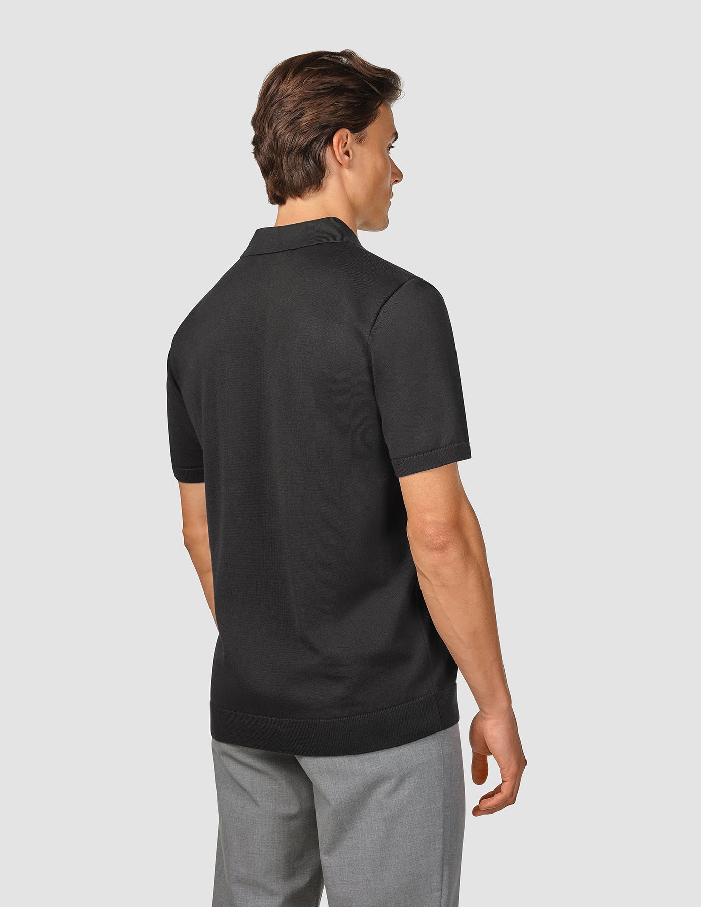 Everyday Knit Short Sleeve Polo Black