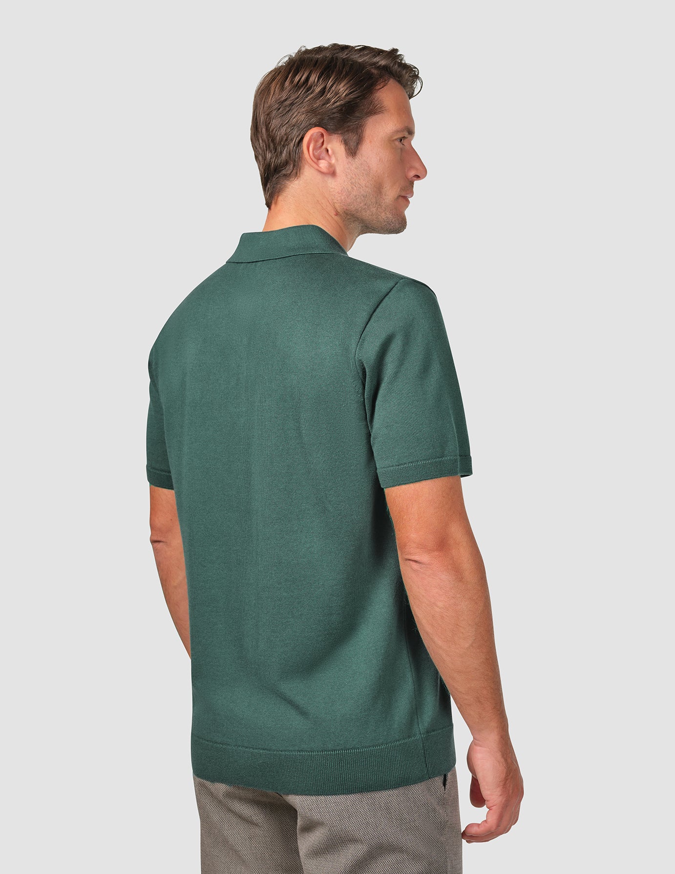 Everyday Knit Short Sleeve Polo Shadow Green