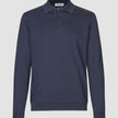 Everyday Knit Long Sleeve Polo Navy