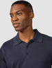 Everyday Knit Long Sleeve Polo Navy