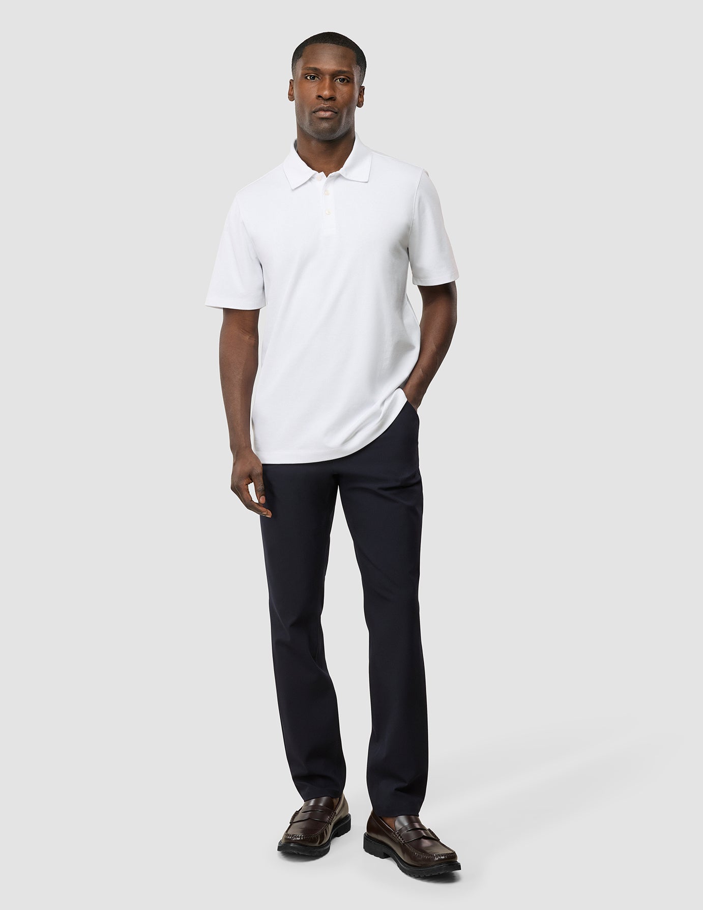 Evolve Pique Polo White