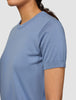 Fine Knit T-shirt Serenity Blue