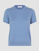 Fine Knit T-shirt Serenity Blue