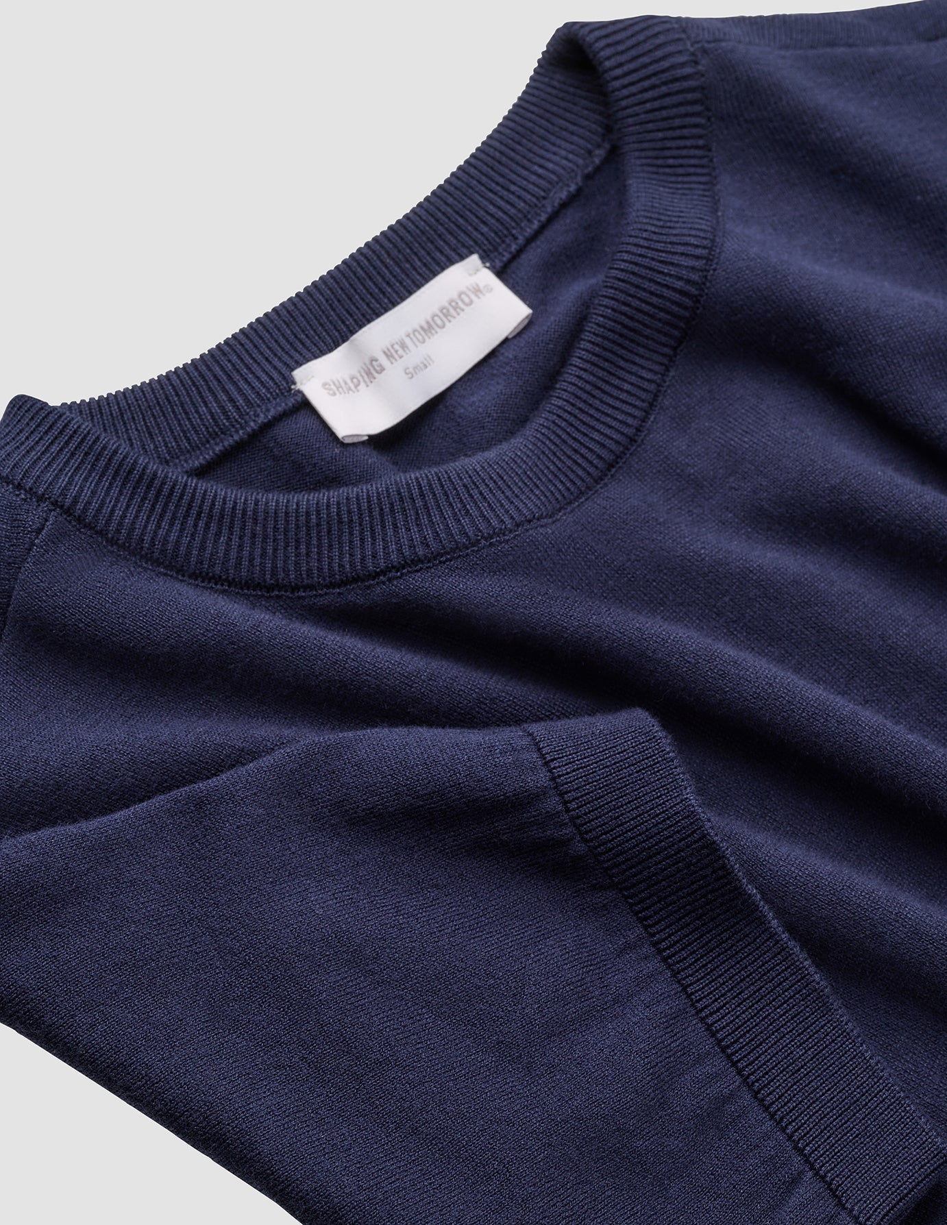 Fine Knit T-shirt Navy