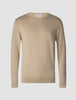 Fine Knit V-neck Khaki Molinaire