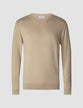 Fine Knit V-neck Khaki Molinaire