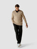 Fine Knit V-neck Khaki Molinaire