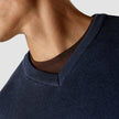 Fine Knit V-neck Navy