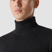 Fine Knit Turtleneck Black