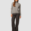 Fine Knit Turtleneck Dark Sand