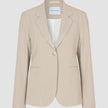 Essential Fitted Blazer Island Sand Pinstriped