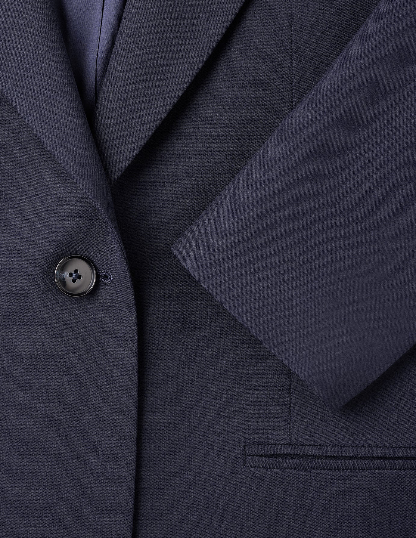 Essential Fitted Blazer Midnight Blue