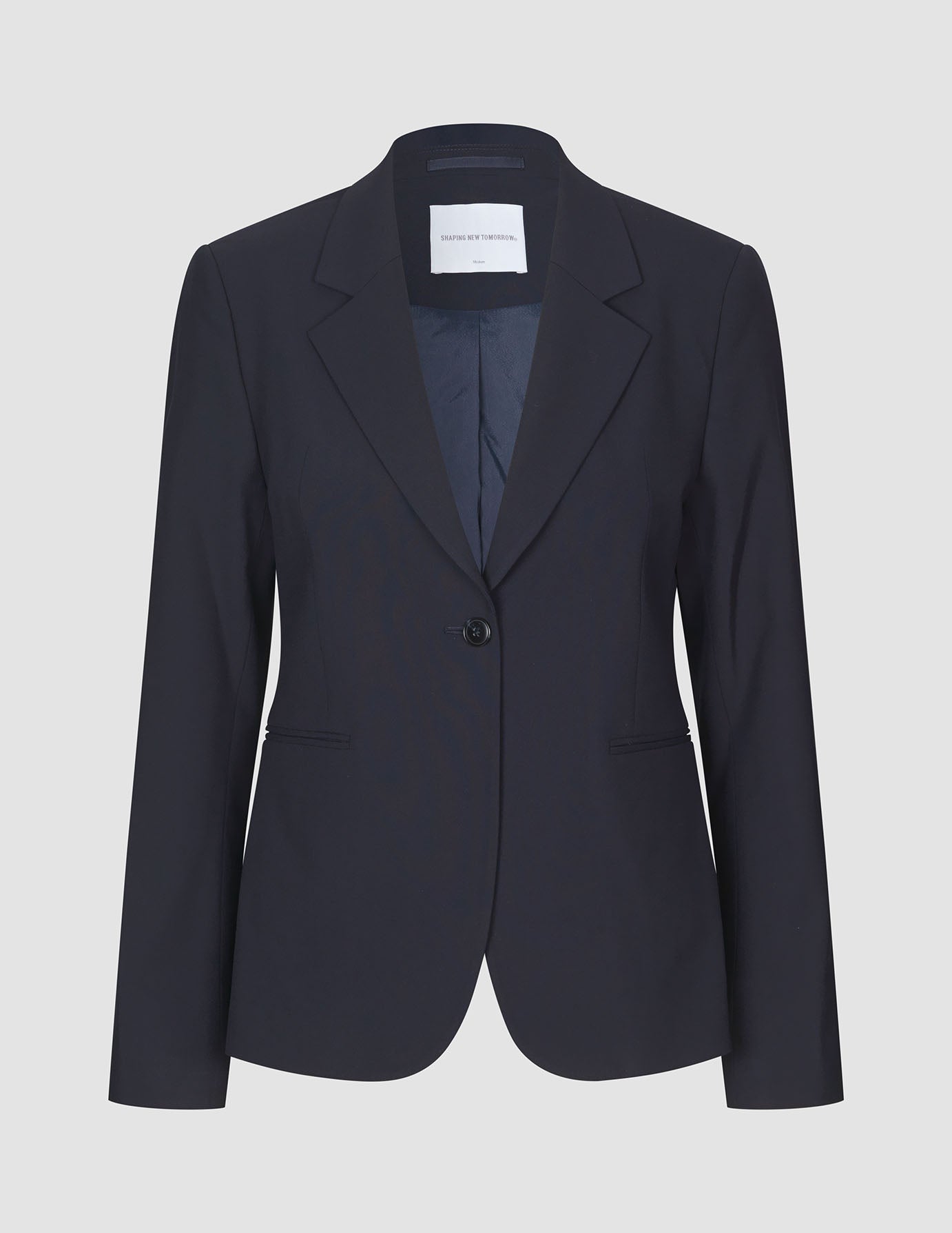 Essential Fitted Blazer Midnight Blue