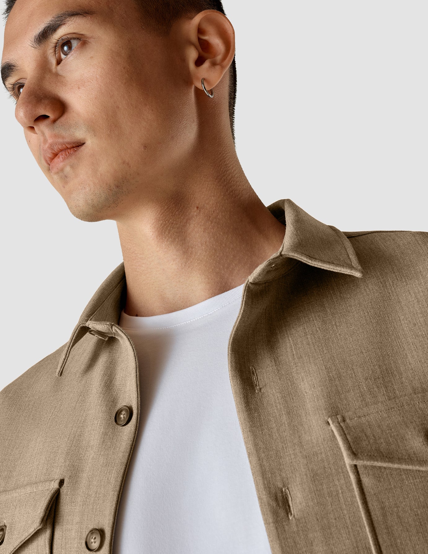 Heavy Edition Overshirt Khaki Melange