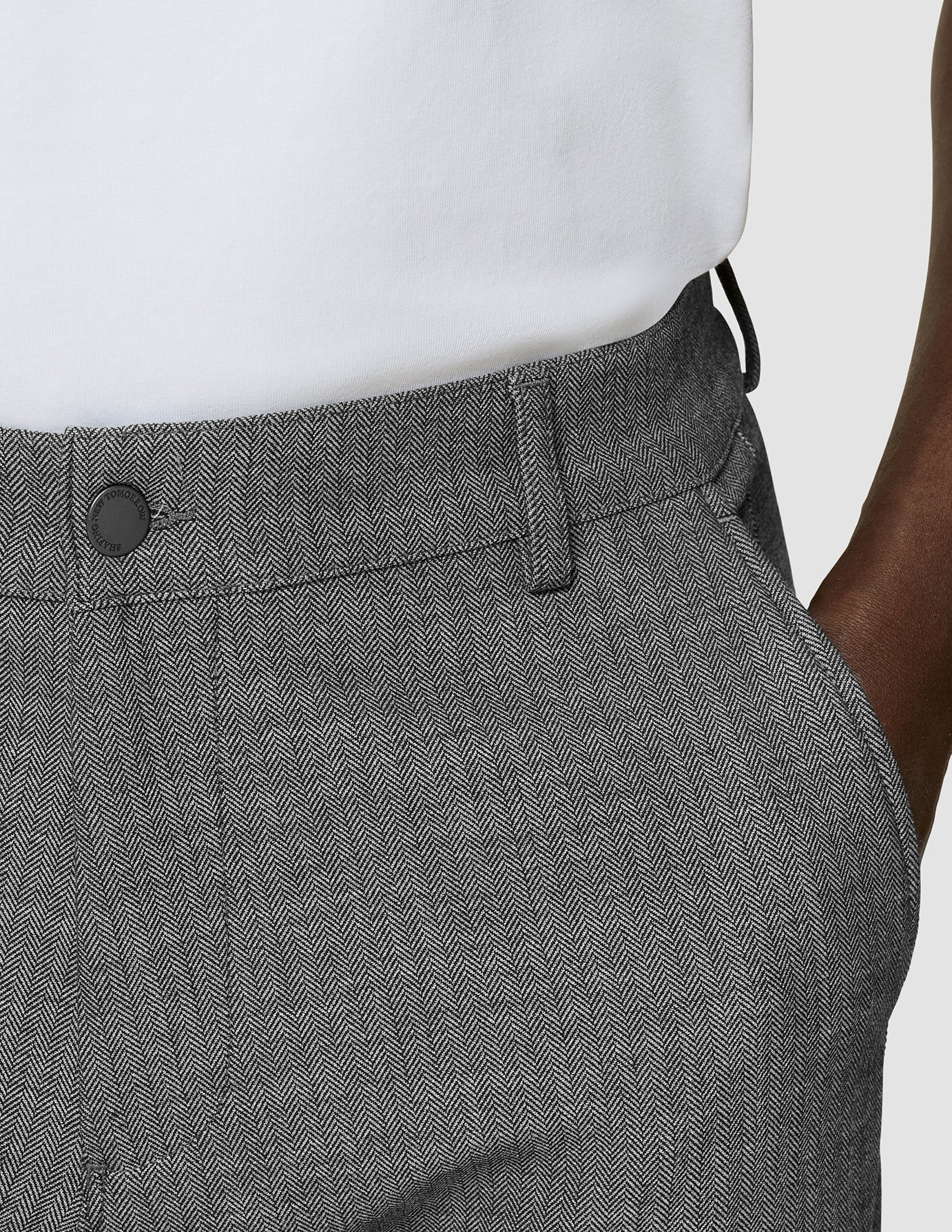 Heavy Edition Pants Slim Grey Herringbone 2.0