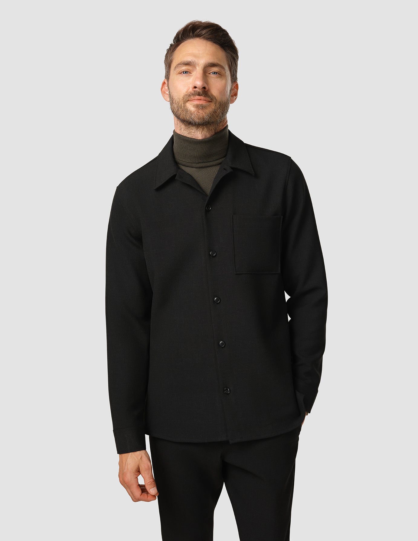 Heavy Edition Transitional Overshirt Black Melange