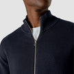 Heavy Knit Full Zip Dark Navy